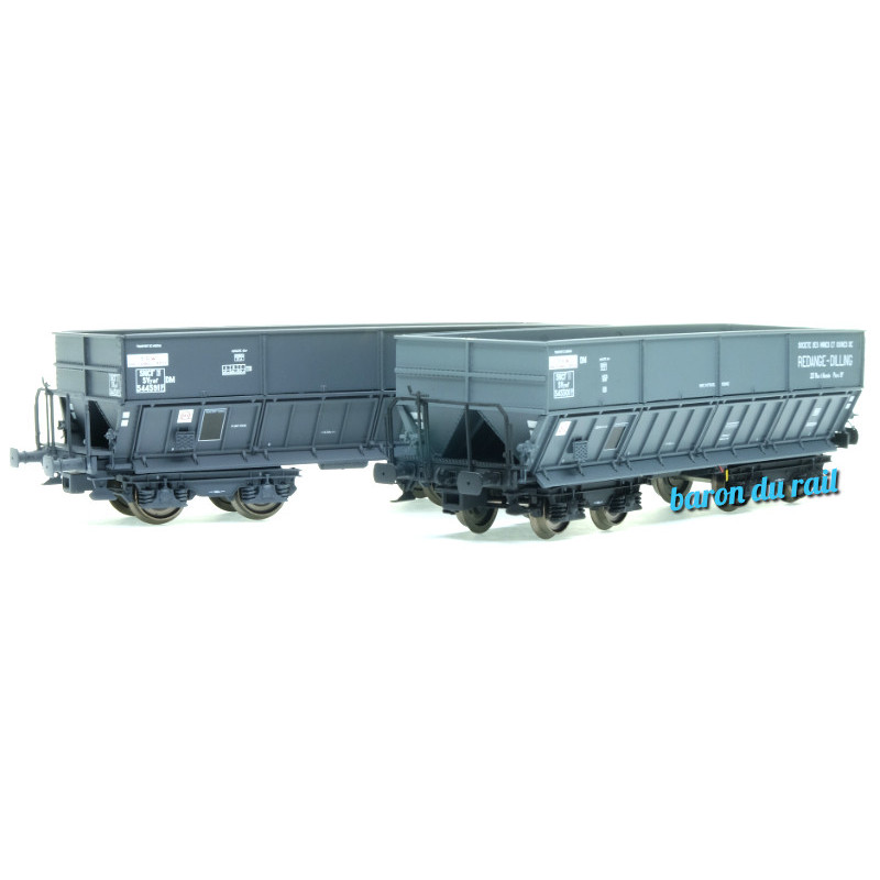 2x Tombereaux DM REDANGE-DILLING ép. III - SNCF - HO 1/87 - LS Models 31105