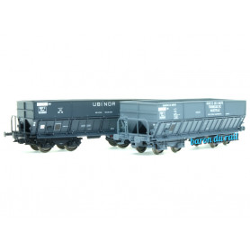 2x Tombereaux DM USINOR-MAXEVILLE ép. III - SNCF - HO 1/87 - LS Models 31106