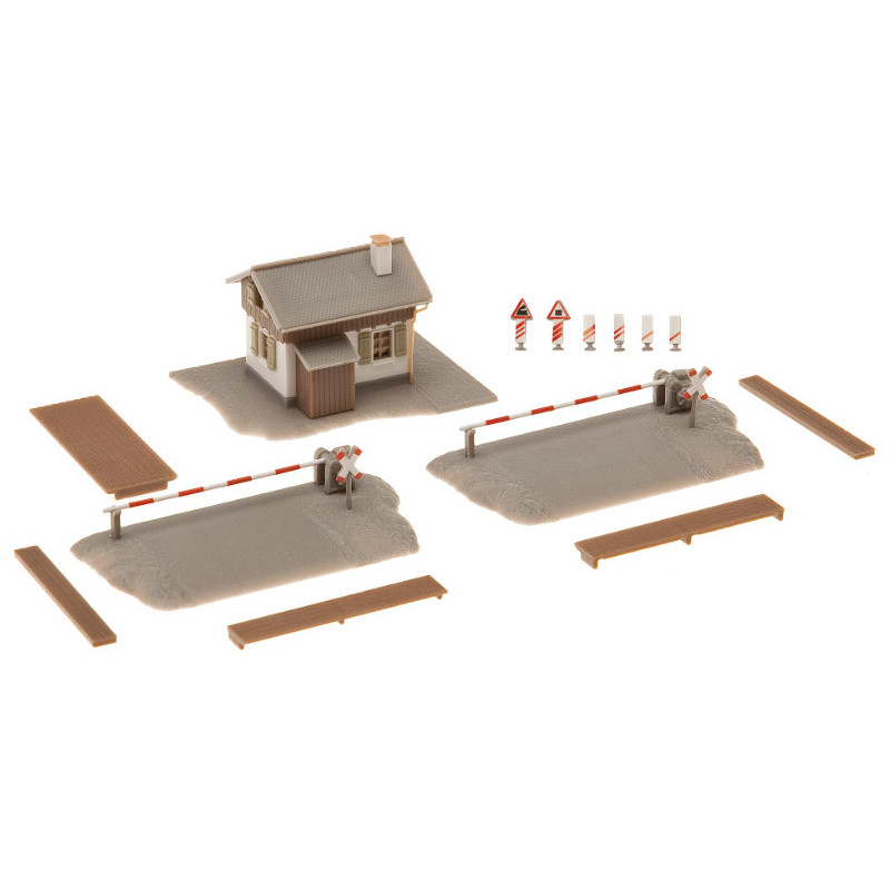 Faller Passage à Niveau H0 – Kit Complet 42 Pièces Pour Maquette Ferroviaire