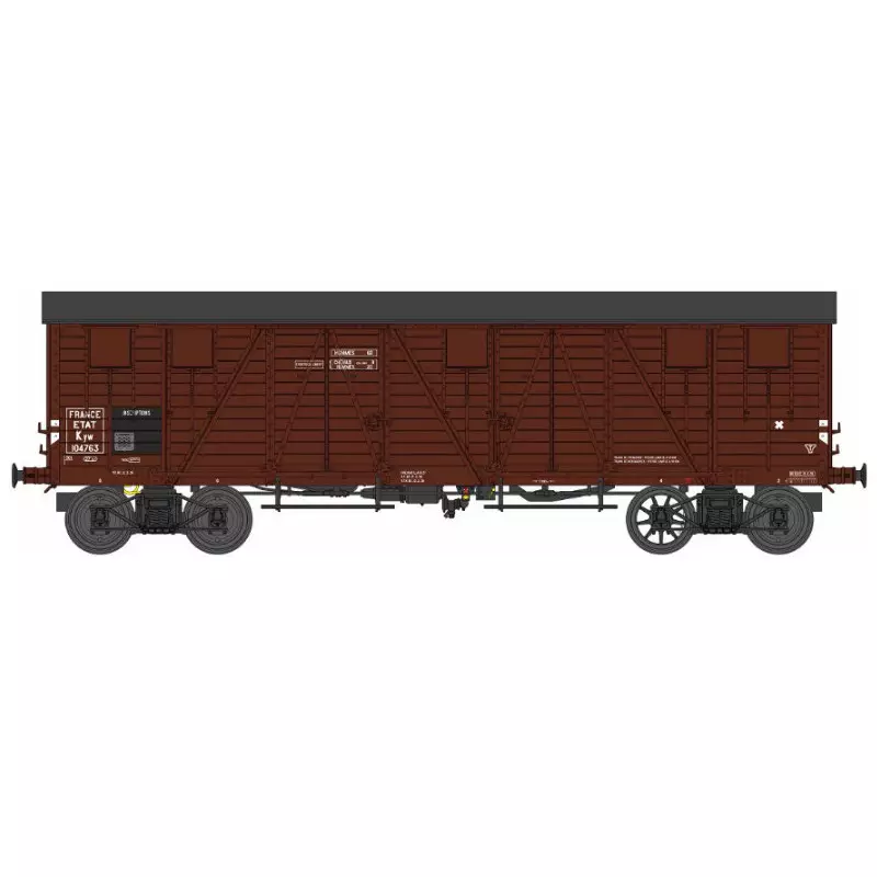 Wagon TP couvert 4 portes Etat Ep.II - HO 1/87 - REE WB-775