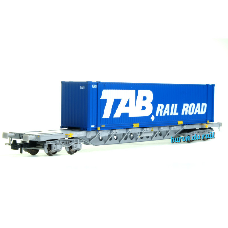 Wagon porte conteneurs Sgnss Tab Rail Road ép. V SNCF - HO 1/87 - JOUEF HJ6262