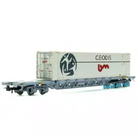 Wagon porte conteneurs Sgnss Geodis ép. V SNCF - HO 1/87 - JOUEF HJ6263