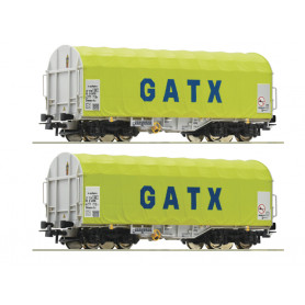 2x wagons bâché SHIMMS GATX ép VI - HO 1/87 - ROCO 76055