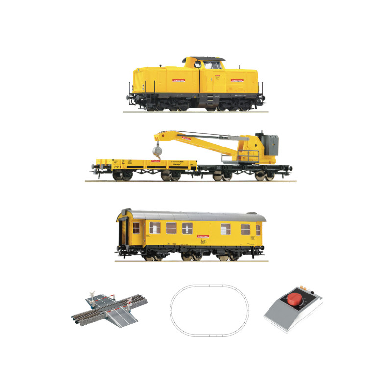 Coffret démarrage analogique diesel série 212 train-grue, DB AG - HO 1/87 - ROCO 5100002