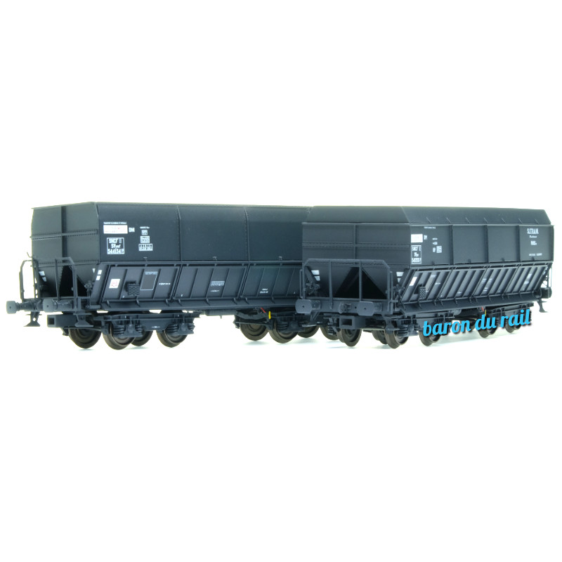 2x Tombereaux DMH SITRAM ép. III - SNCF - HO 1/87 - LS Models 31108