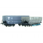 2x Tombereaux DMH REHON ép. III - SNCF - HO 1/87 - LS Models 31109
