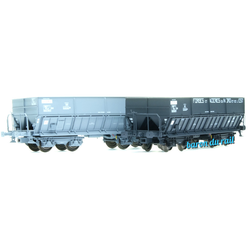 2x Tombereaux DMH SAULNES / FORGES ép. III - SNCF - HO 1/87 - LS Models 31110