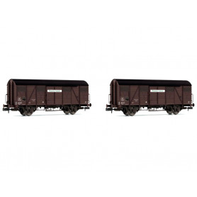 2x wagons à essieux Kv Provence Express, ép. III - SNCF - N 1/160 - ARNOLD HN6571