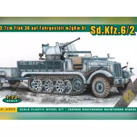 Flak 36 3,7cm sur châssis mZgKw 5t Sd.Kfz. 6/2 - 1/72 - ACE 72573