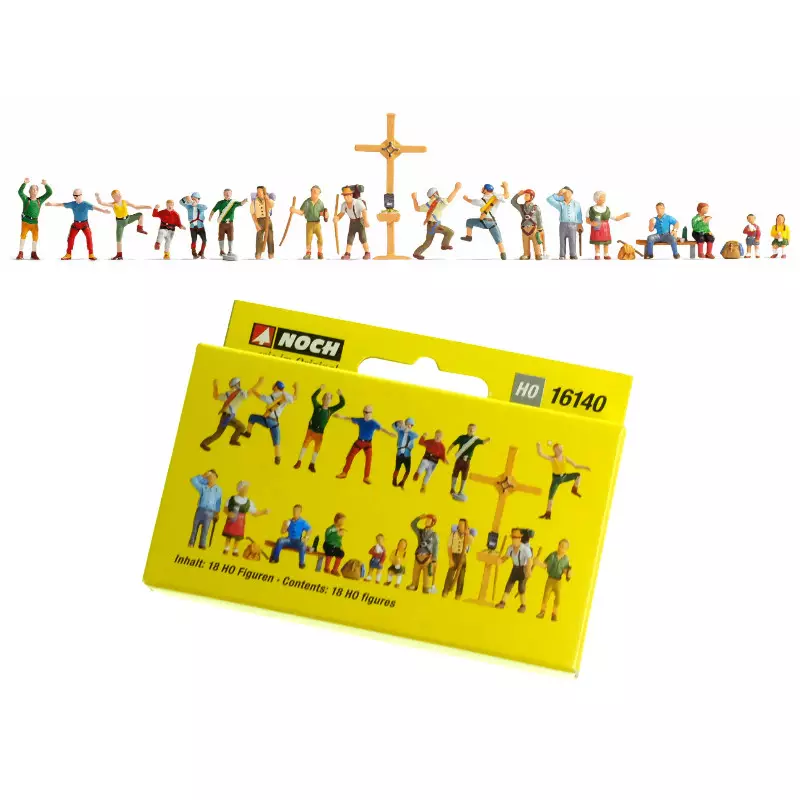Set XL 18 figurines à la montagne - HO 1/87 - NOCH 16140