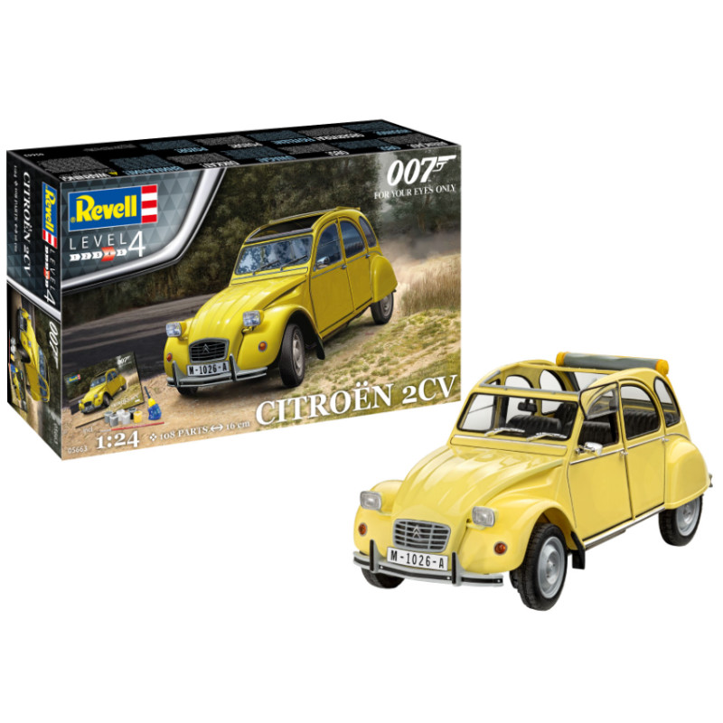 Maquette Coffret Cadeau - Citroën 2CV (James Bond 007) Pour Vos Yeux  Seulement - 1/24 - REVELL 05663