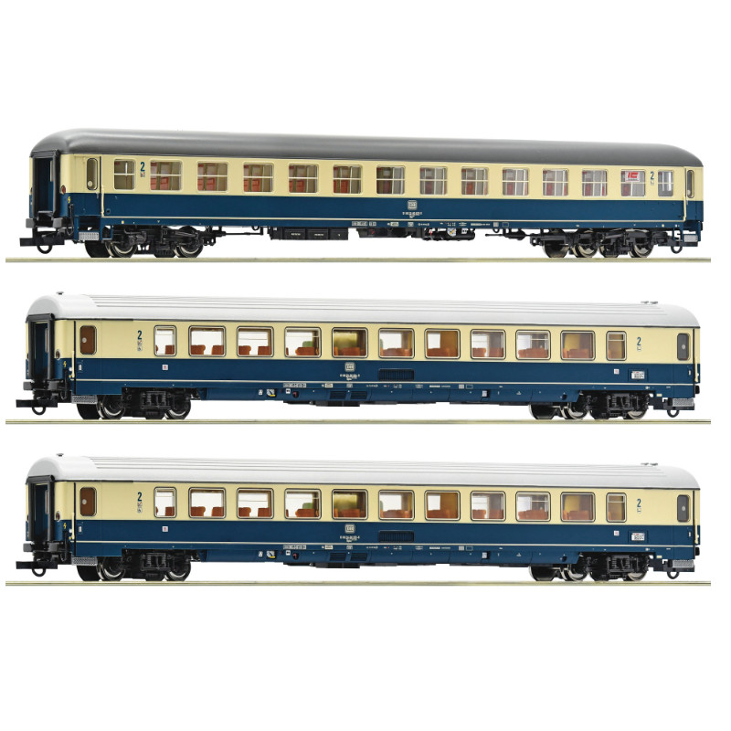 Lot De 4 Voitures Voyageurs ROCO échelle HO - Références 44835, 44836, 44814, époque 3 (1946-1970), Occasion
