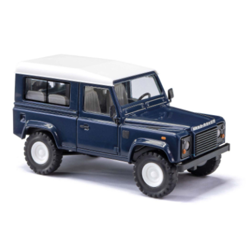 Land Rover Defender 90 bleu foncé - HO 1/87 - BUSCH 54300