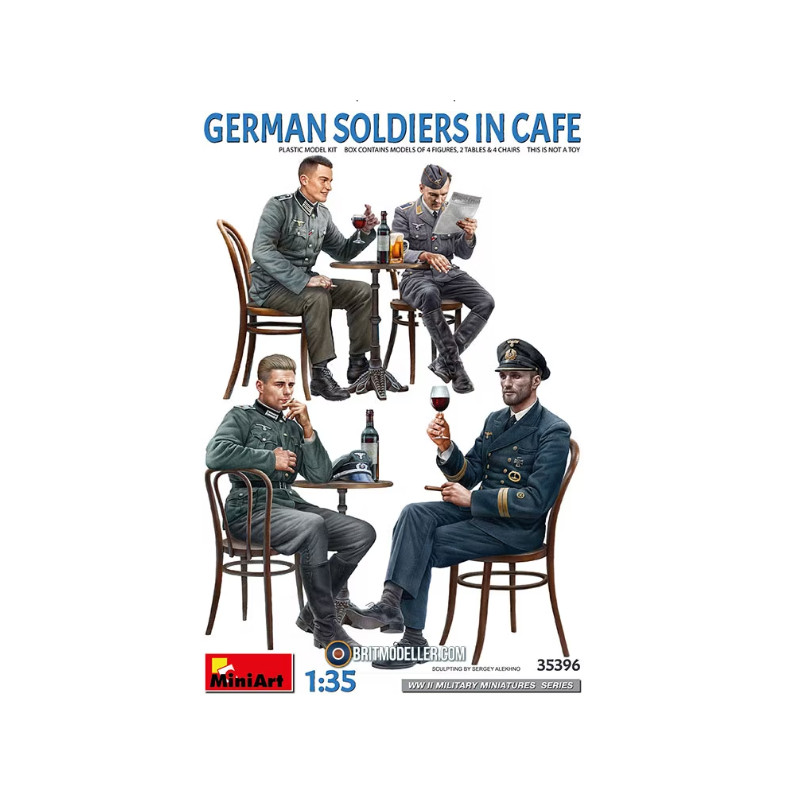 Soldats allemands au café - échelle 1/35 - MINIART 35396