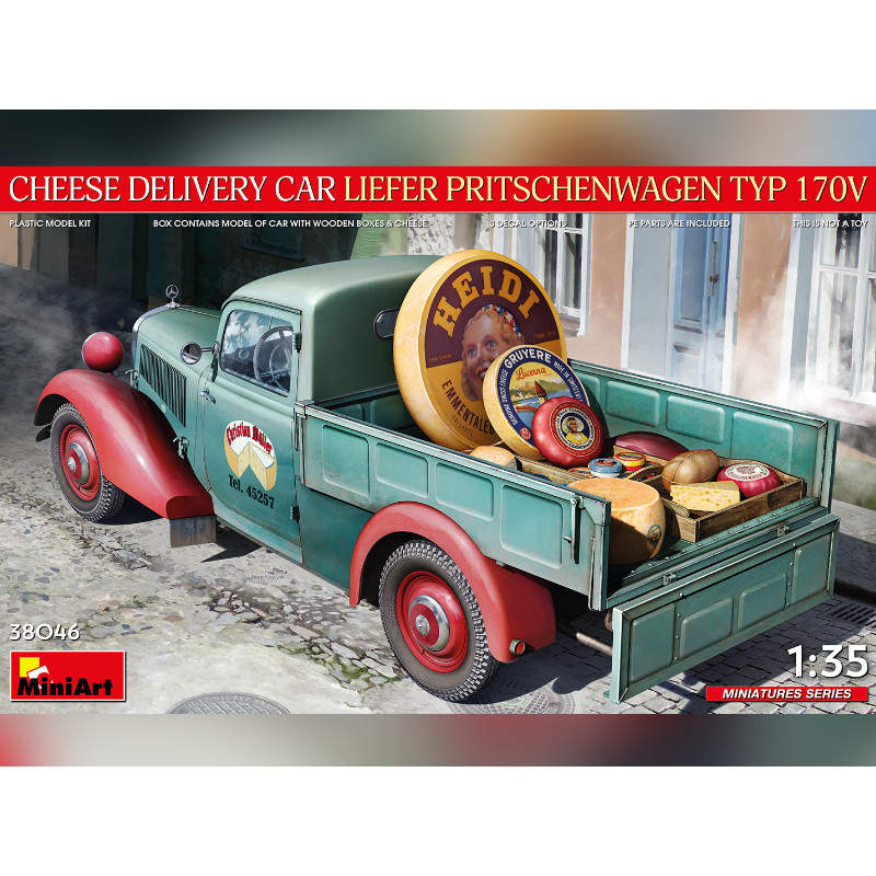 Voiture de livraison de fromage Liefer Pritschenwagen Typ 170V - 1/35 - MINIART 38046