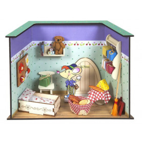 Diorama intérieur maison de souris - bois - OCCRE 10107