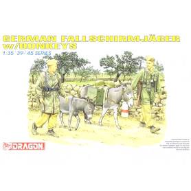 Parachutistes allemands avec ânes - 1/35 - DRAGON 6077