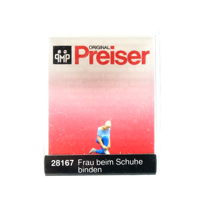 Femme lassant ses chaussures - HO 1/87 - PREISER 28167