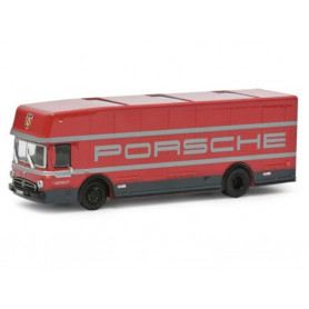 Camion transport de voitures de course Porsche - HO 1/87 - SCHUCO 452668000