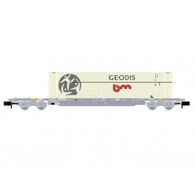 Wagon porte-containeurs Sgss Geodis ép. V - SNCF - N 1/160 - ARNOLD HN6649