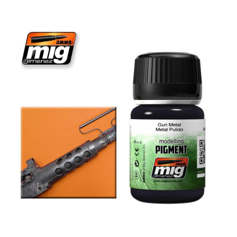 Pigments gun metal 35 ml - AMMO MIG 3009