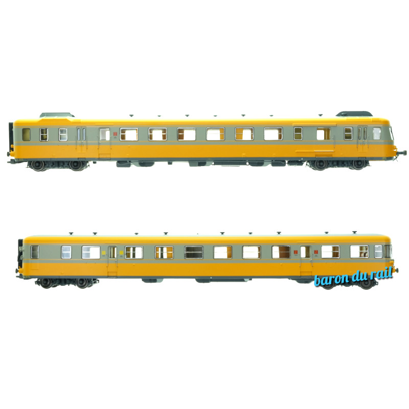 Autorail RGP 2 X-2706 Moderne Orange-béton SNCF Ep.IV analogique - HO 1/87 - REE MB-175