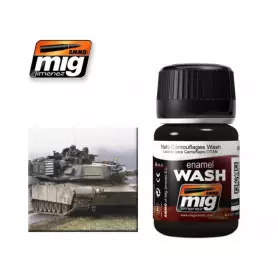 Effet de patine wash camouflage OTAN Foncé 35 ml - AMMO MIG 1008