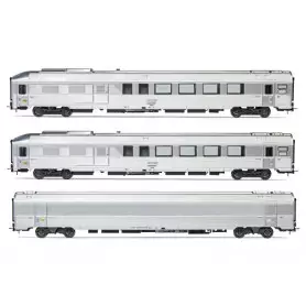 Set 3x voitures « Train Expo », coffret 1/2 ép. VI - SNCF - HO 1/87 - JOUEF HJ4178