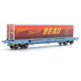 Wagon KM caisse mobile Beau ép V - HO - LS Models 30311