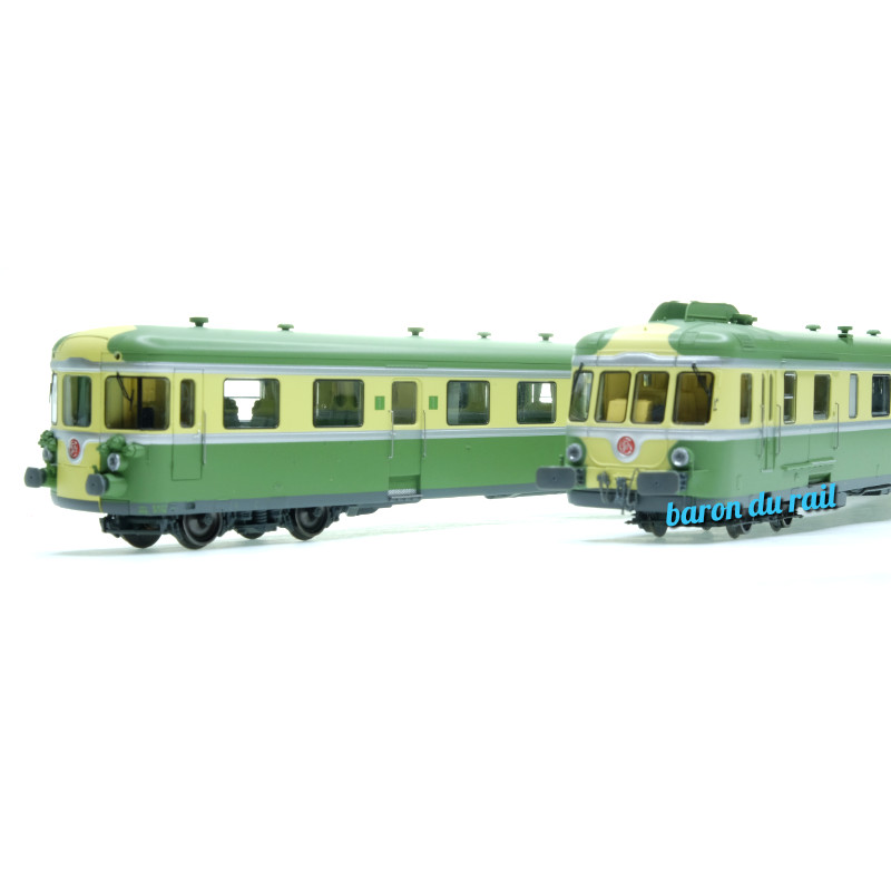 Autorail RGP 2 X-2705 vert olive SNCF Lyon-Vaise Ep. III analogique - HO 1/87 - REE MB-172