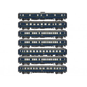 Coffret 7 voitures Nord Express CIWL 1936 éclairées - HO 1/87- LS Models MW1001