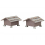 2x granges à foin de montagne - HO 1/87 - FALLER 130636