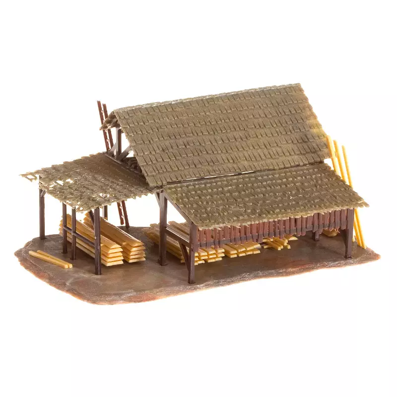 Maquette Jouef HO - Entrepôt De Stockage De Bois Menuiserie, Référence 1058, Occasion
