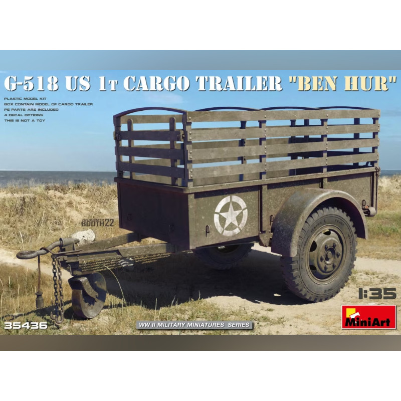 MiniArt US Cargo Trailer Bausatz 1:35 – Detaillierter Plastik-Modellbausatz Zum Zusammenkleben