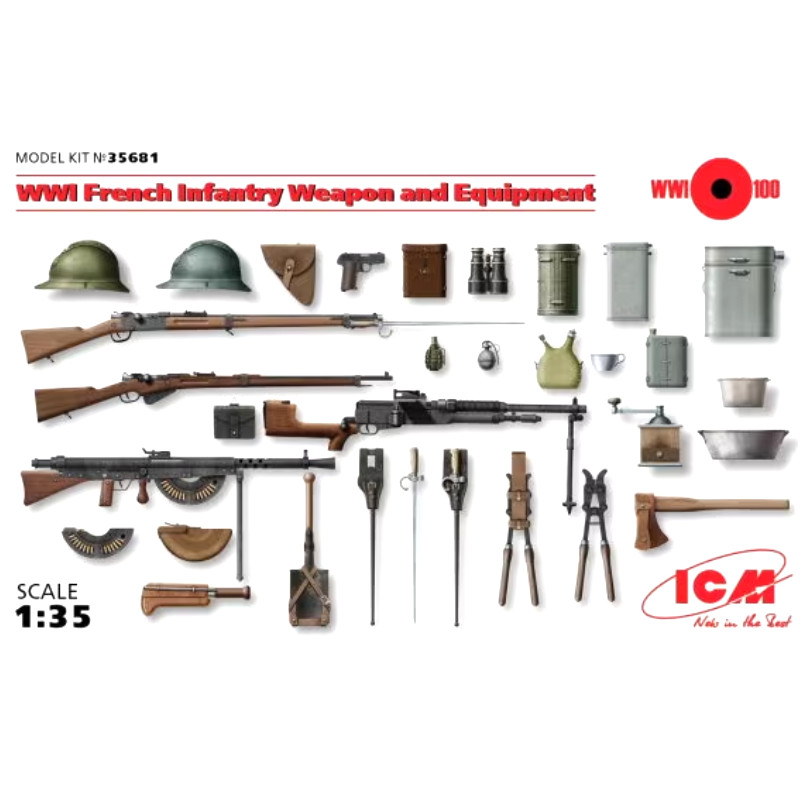 Armes et équipements de l'infanterie française 1914-1918 WWI - 1/35 - ICM 35681