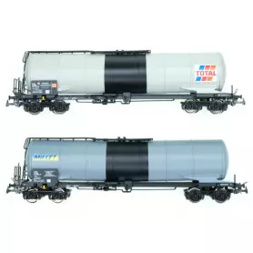 Set 2x wagons citerne à bogie Total et Millet ép. V SNCF - HO 1/87 - PIKO 97306