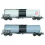 Set 2x wagons citerne à bogie Total et Millet ép. V SNCF - HO 1/87 - PIKO 97306