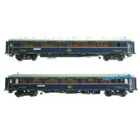 Coffret 2 voitures Nord Express CIWL 1936 éclairées - HO 1/87- LS Models MW1001-1