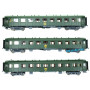 Set 3x voitures Ocem RA ép. IVa SNCF - HO 1/87 - LS Models MW40933