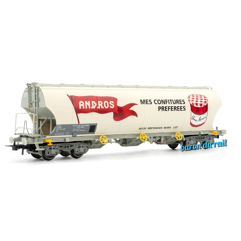 Wagon trémie Transcéréales Andros, ép. IV SNCF - HO 1/87 - JOUEF HJ6271