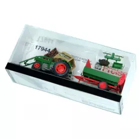 Tracteur et remorque + accessoires - HO 1/87 - PREISER 17944