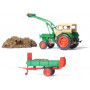 Tracteur et remorque + accessoires - HO 1/87 - PREISER 17944