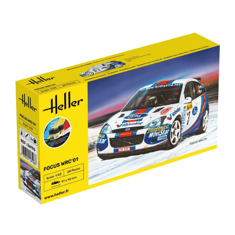 Focus WRC'01 kit avec peinture - échelle 1/43 - HELLER 56196