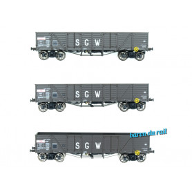 Set 3x wagons TP Tombereau SGW Ep.IIIb SNCF - HO 1/87 - REE WB-854