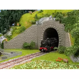 2x entrées de tunnel pour voie unique - HO 1/87 - FALLER 120576