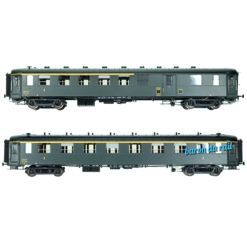 Set 2x voitures Ocem ép. IIIc-d SNCF - HO 1/87 - LS Models MW40906