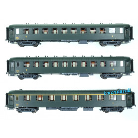 Set 3x voitures Ocem ép. IIId SNCF - HO 1/87 - LS Models MW40941