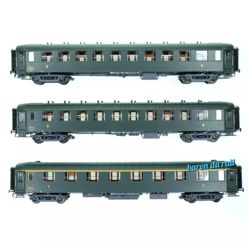 Set 3x voitures Ocem ép. IIId SNCF - HO 1/87 - LS Models MW40941