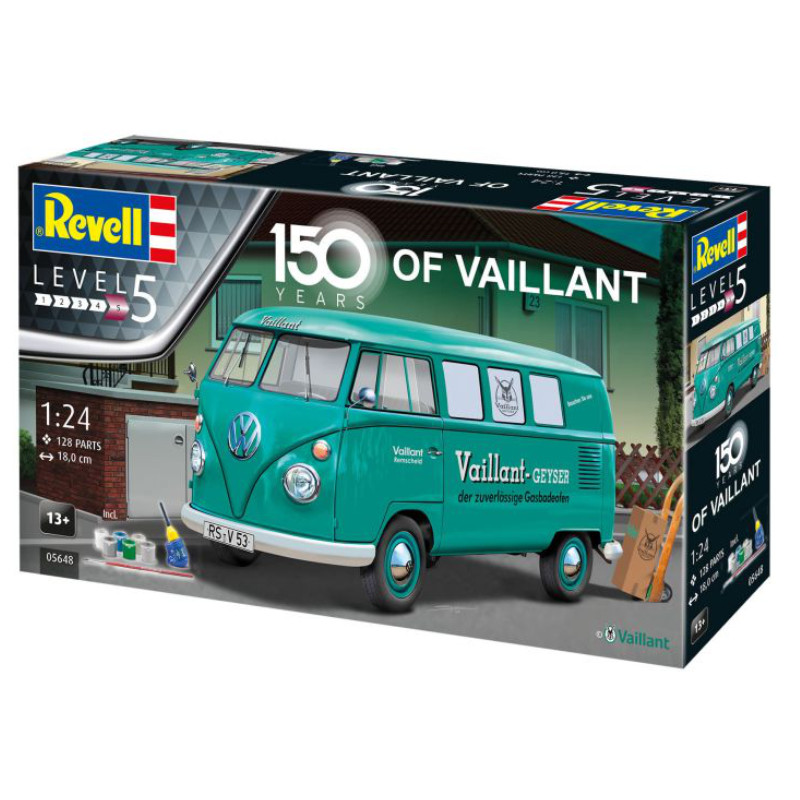Coffret 150 ans de Vaillant – VW T1 Bus - 1/24 - REVELL 05648