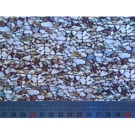 Faller 170610 - Plaque décor - mur de pierres monzonite - HO 1/87